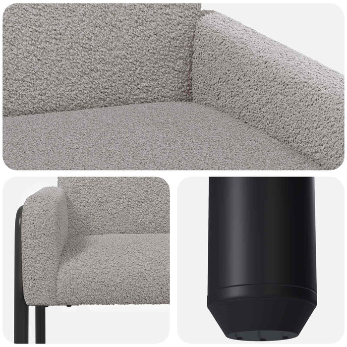 Fotoliu decorativ Gri deschis Bouclé WALTI