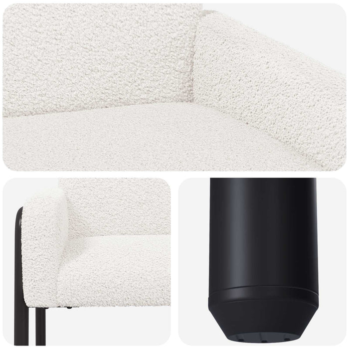 Fotoliu decorativ Crem Bouclé WALTI