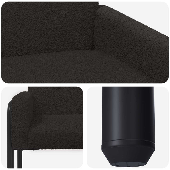 Fotoliu decorativ Negru Bouclé WALTI