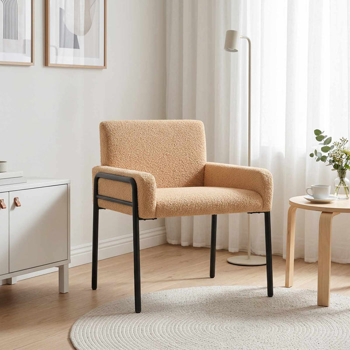 Fotoliu decorativ Bej Bouclé WALTI