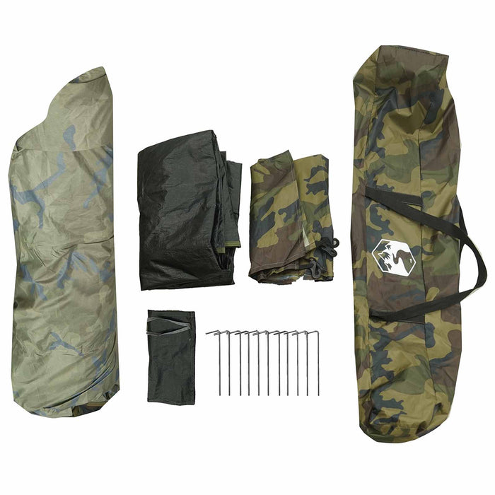 Cort de pescuit cu eliberare rapida 4 persoană Camuflaj ușor WALTI