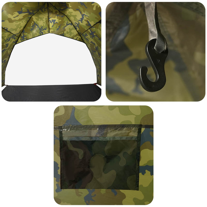 Cort de pescuit cu eliberare rapida 4 persoană Camuflaj ușor WALTI