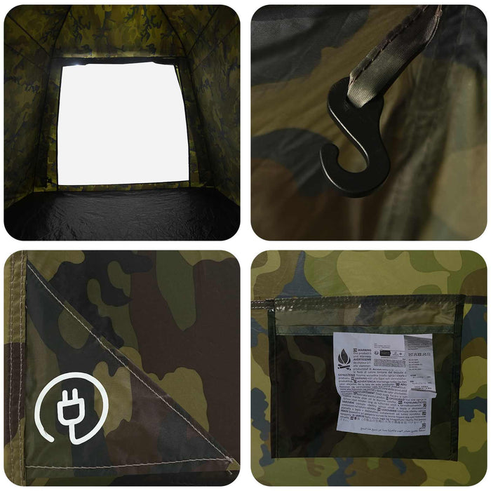Cort de pescuit cu eliberare rapida persoană Camuflaj ușor - WALTI WALTI