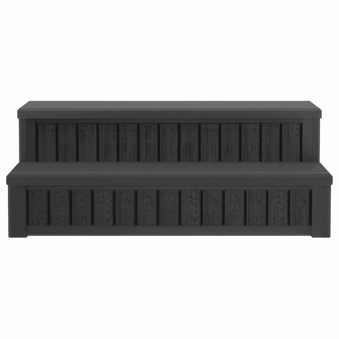 Treaptă pentru cadă cu spațiu de depozitare 2 pași Negru PP WALTI