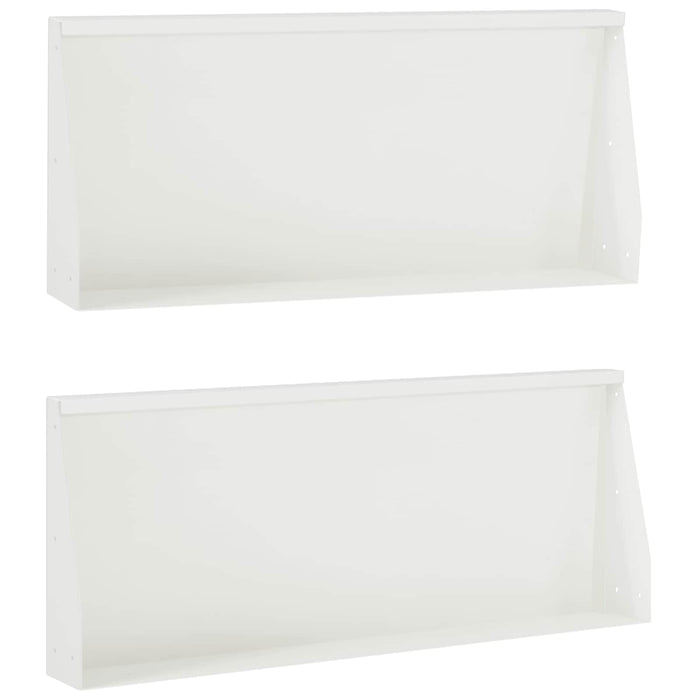 Zid de sprijin 2 buc. 100 x 12 x 30 cm Oțel Alb WALTI