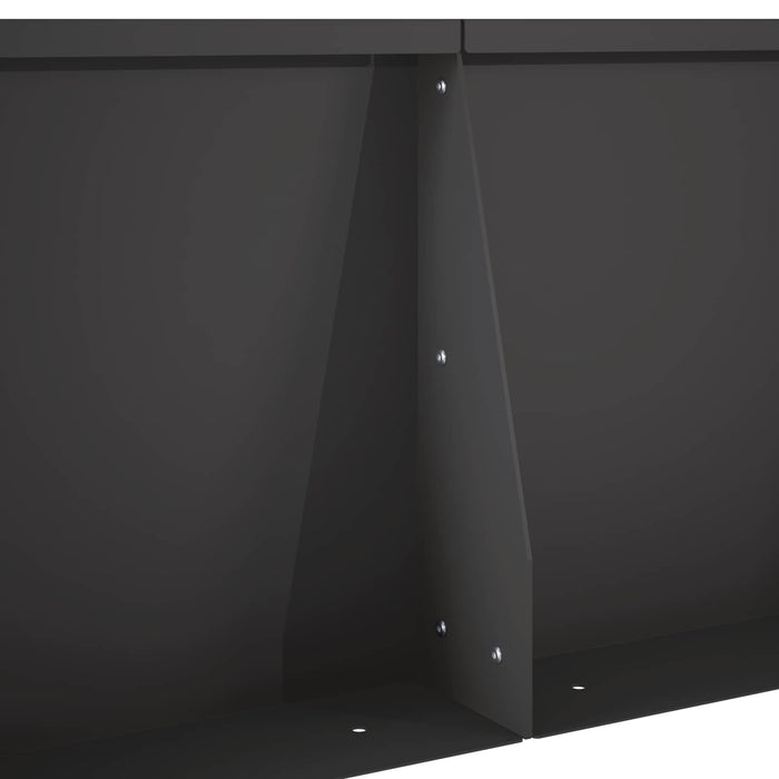 Zid de sprijin 2 buc. 100 x 12 x 40 cm Oțel Negru WALTI