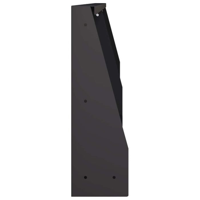 Zid de sprijin 2 buc. 100 x 12 x 40 cm Oțel Negru WALTI