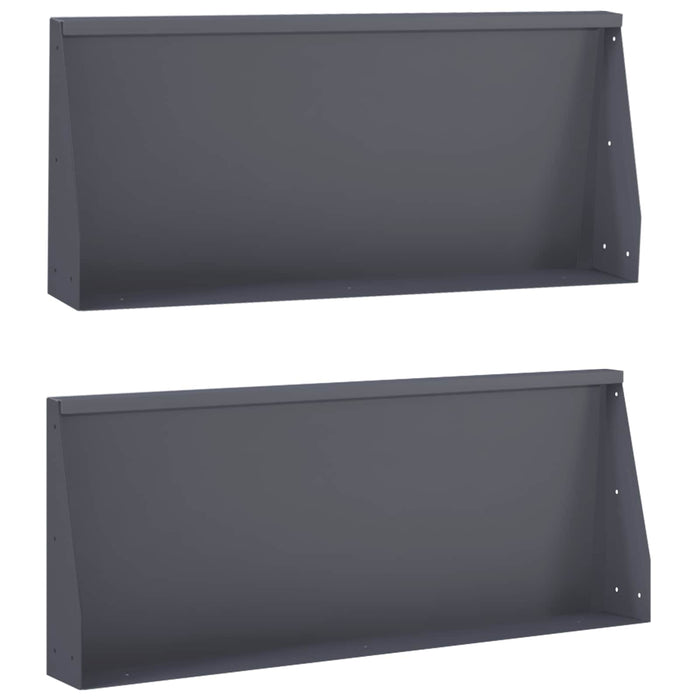 Zid de sprijin 2 buc. 100 x 12 x 50 cm Oțel Antracit WALTI