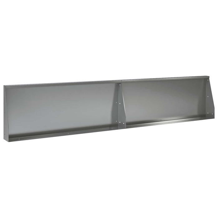 Zid de sprijin 2 buc. 100 x 12 x 50 cm Oțel Galvanizat Argintiu WALTI