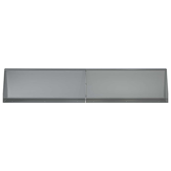 Zid de sprijin 2 buc. 100 x 12 x 50 cm Oțel Galvanizat Argintiu WALTI