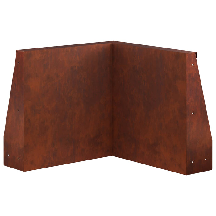 Zid de sprijin 2 buc. 50 x 50 x 40 cm Ruginit WALTI