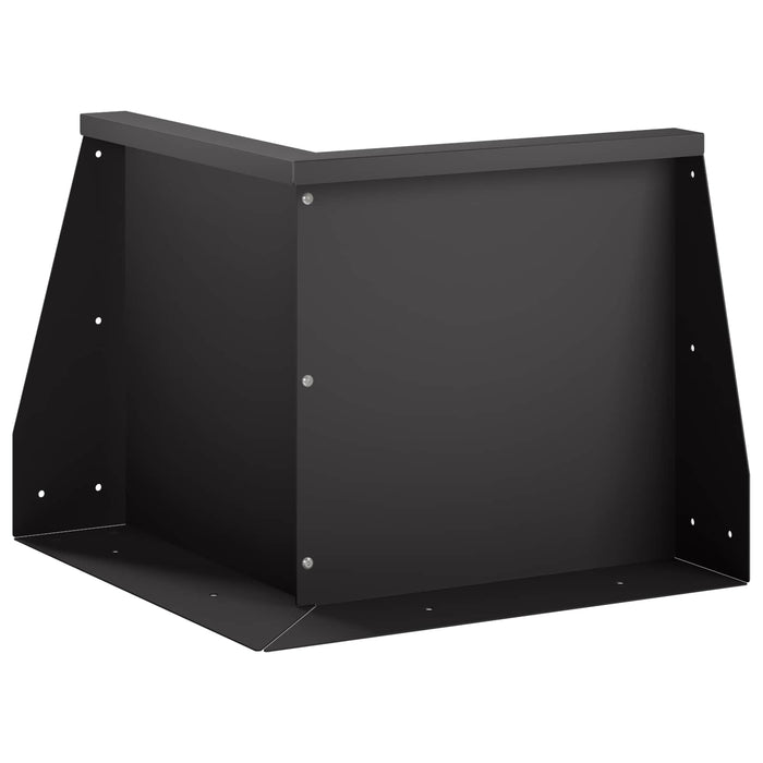 Zid de sprijin 50 x 50 x 50 cm Oțel Negru WALTI