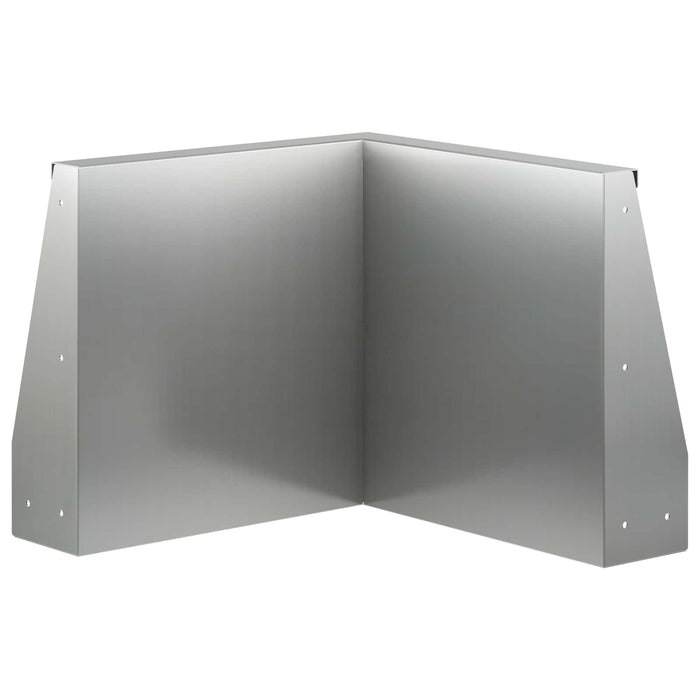 Zid de sprijin 2 buc. 50 x 50 x 50 cm Oțel Galvanizat Argintiu WALTI