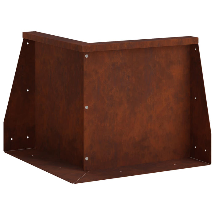 Zid de sprijin 50 x 50 x 50 cm Oțel rezistent la intemperii WALTI
