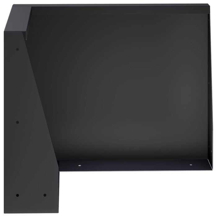 Zid de sprijin 50 x 50 x 30 cm Oțel Negru WALTI