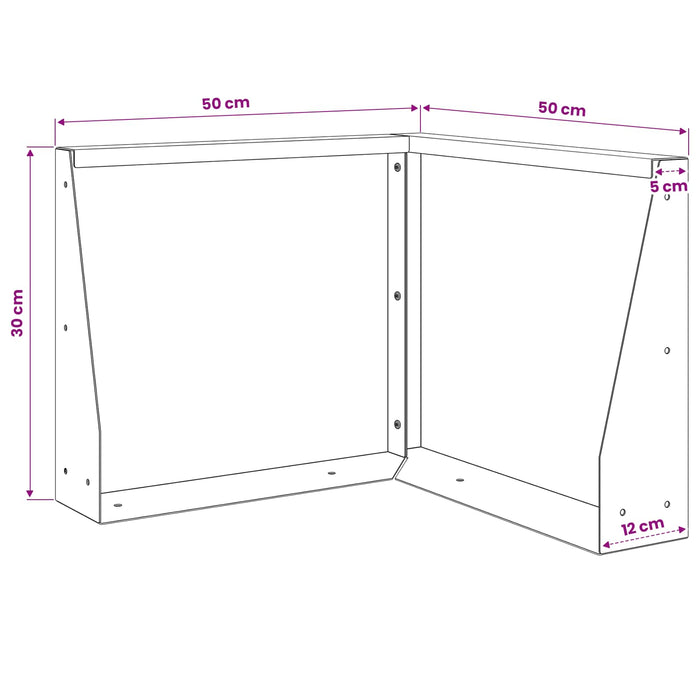 Zid de sprijin 50 x 50 x 30 cm Oțel Verde măsliniu WALTI