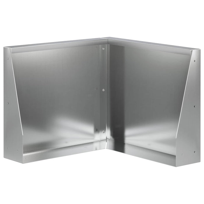 Zid de sprijin 50 x 50 x 30 cm Oțel Galvanizat Argintiu WALTI