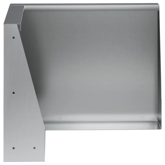 Zid de sprijin 2 buc. 50 x 50 x 30 cm Oțel Galvanizat Argintiu WALTI