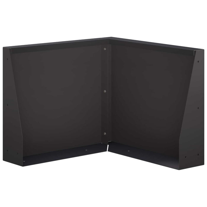 Zid de sprijin 50 x 50 x 40 cm Oțel Negru WALTI
