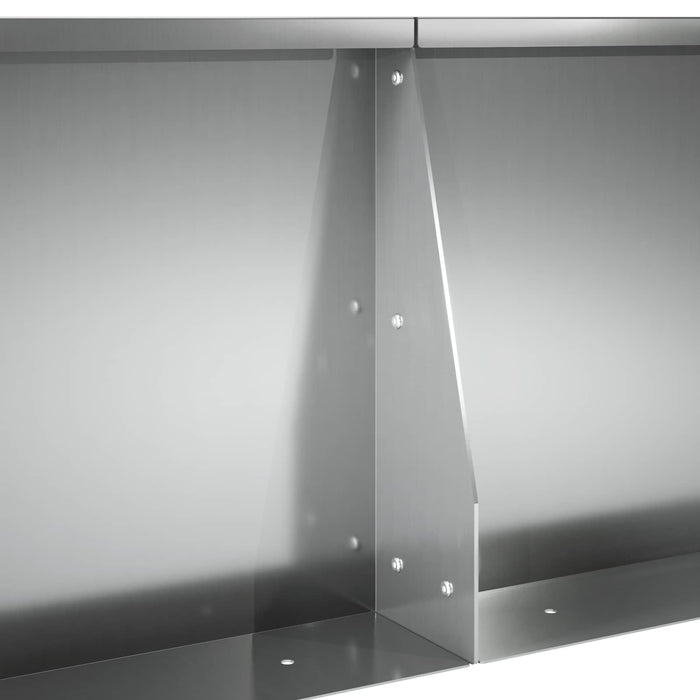 Zid de sprijin 2 buc. 50 x 50 x 40 cm Oțel Galvanizat Argintiu WALTI