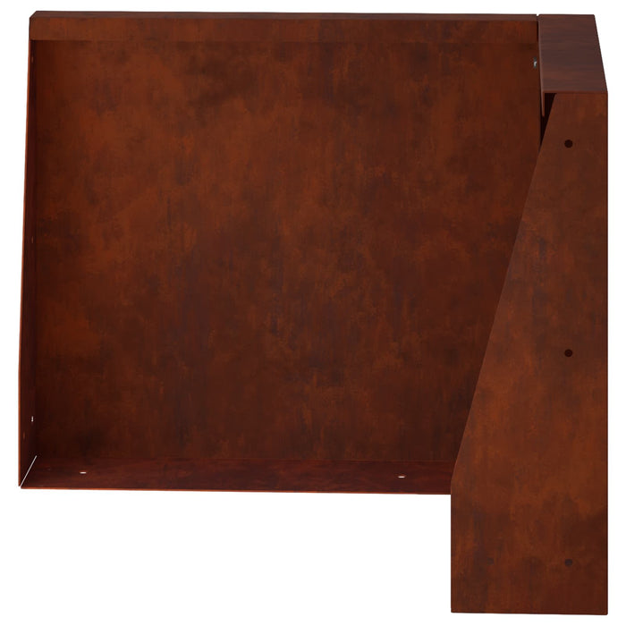 Zid de sprijin 2 buc. 50 x 50 x 40 cm Ruginit WALTI