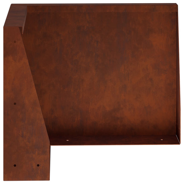 Zid de sprijin 2 buc. 50 x 50 x 40 cm Ruginit WALTI