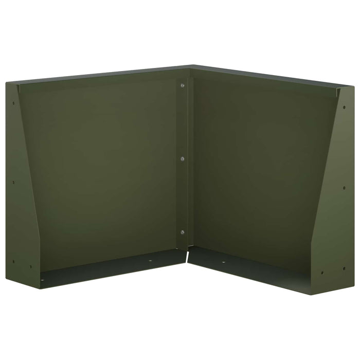 Zid de sprijin 50 x 50 x 50 cm Oțel Verde măsliniu WALTI