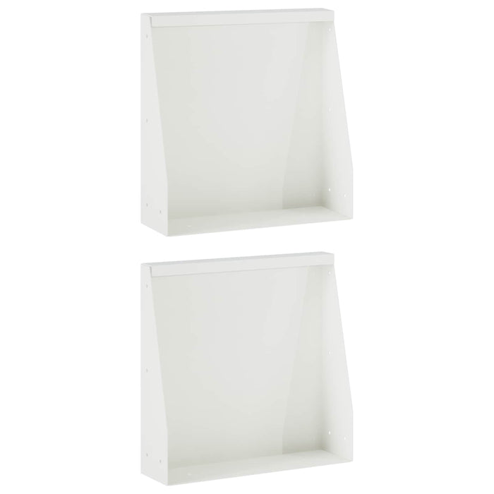 Zid de sprijin 2 buc. 40 x 12 x 30 cm Oțel Alb WALTI