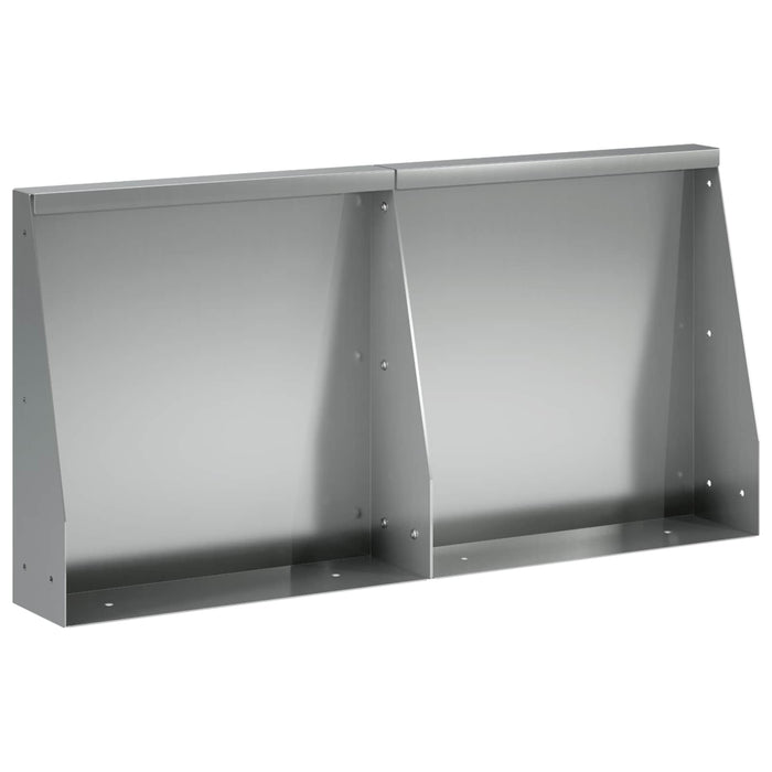 Zid de sprijin 2 buc. 40 x 12 x 30 cm Oțel Galvanizat Argintiu WALTI