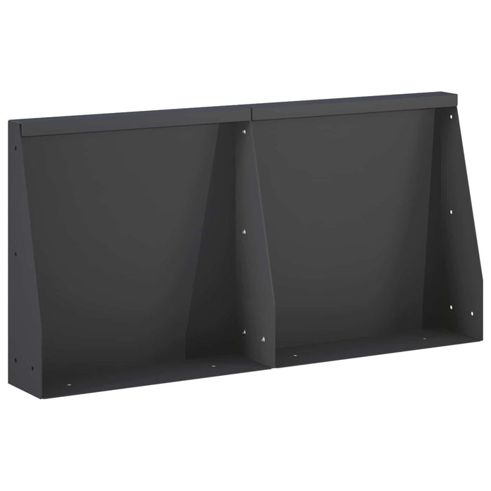 Zid de sprijin 2 buc. 40 x 12 x 40 cm Oțel Negru WALTI