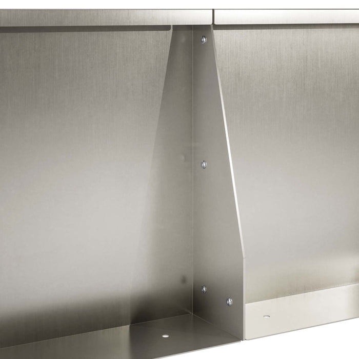 Zid de sprijin 2 buc. 40 x 12 x 40 cm Oţel inoxidabil Argintiu WALTI