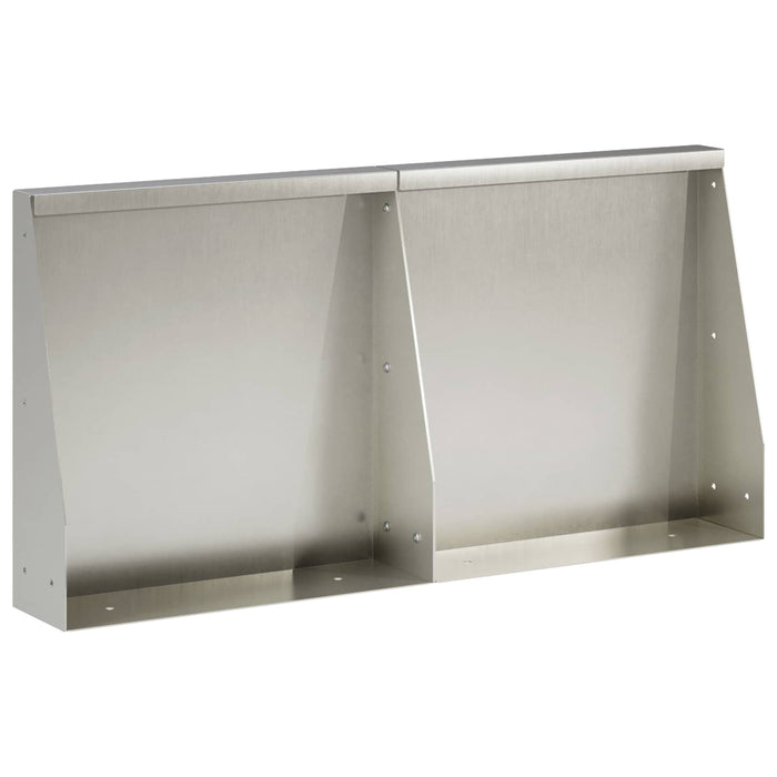 Zid de sprijin 2 buc. 40 x 12 x 40 cm Oţel inoxidabil Argintiu WALTI