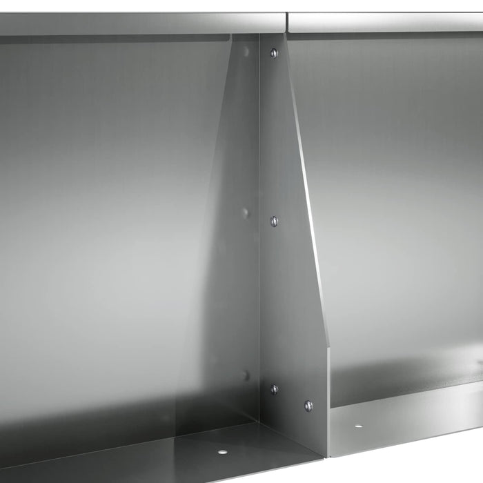 Zid de sprijin 2 buc. 40 x 12 x 40 cm Oțel Galvanizat Argintiu WALTI