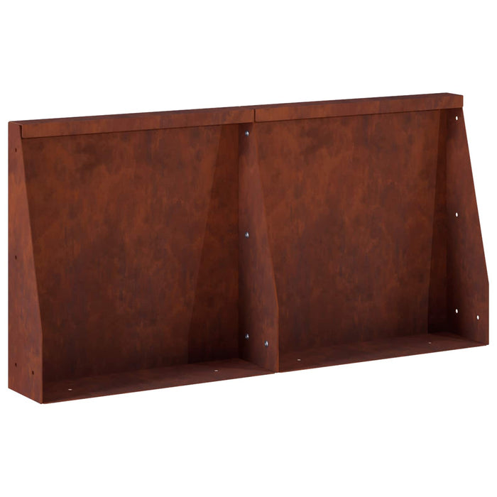 Zid de sprijin 2 buc. 40 x 12 x 40 cm Ruginit WALTI