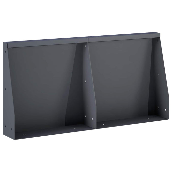 Zid de sprijin 2 buc. 40 x 12 x 50 cm Oțel Antracit WALTI