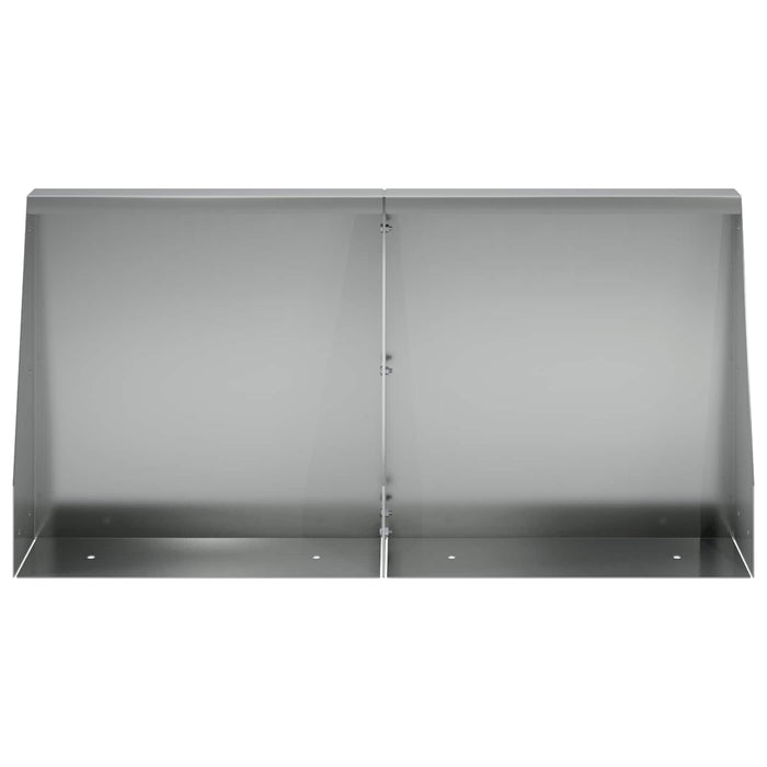 Zid de sprijin 2 buc. 40 x 12 x 50 cm Oțel Galvanizat Argintiu WALTI