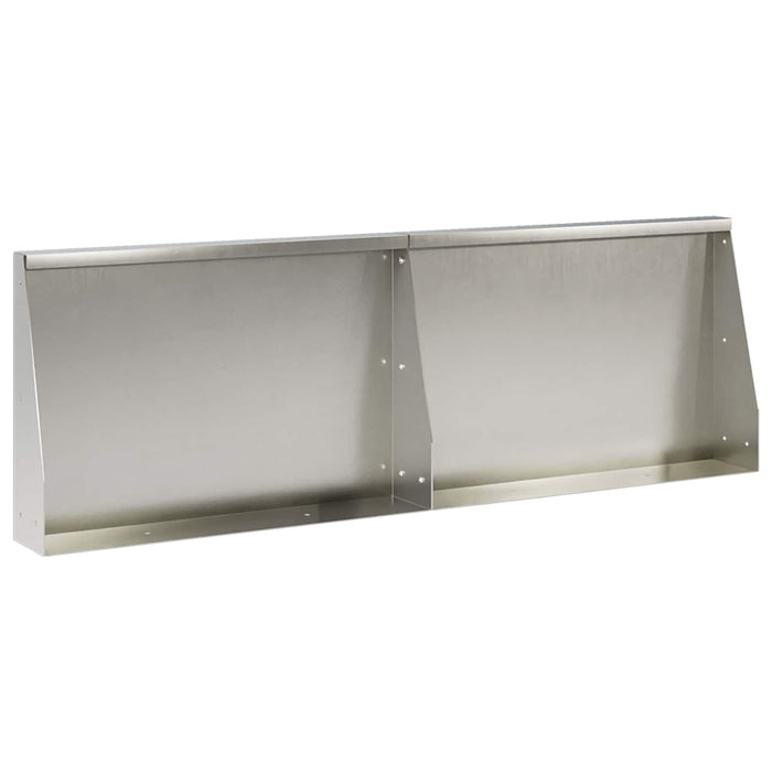 Zid de sprijin 2 buc. 60 x 12 x 30 cm Oţel inoxidabil Argintiu WALTI