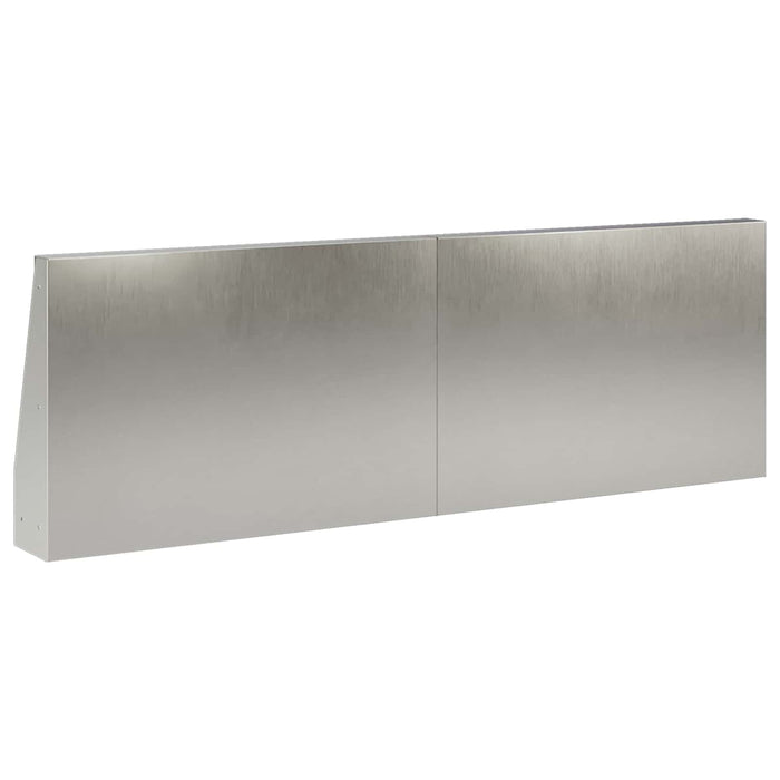 Zid de sprijin 2 buc. 60 x 12 x 30 cm Oţel inoxidabil Argintiu WALTI