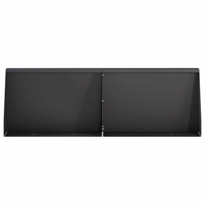 Zid de sprijin 2 buc. 60 x 12 x 40 cm Oțel Negru WALTI