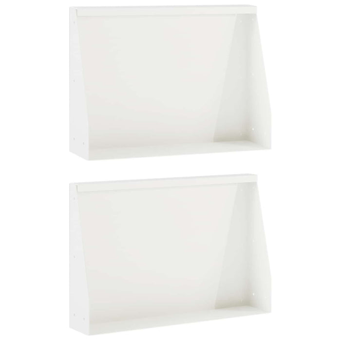 Zid de sprijin 2 buc. 60 x 12 x 40 cm Oțel Alb WALTI