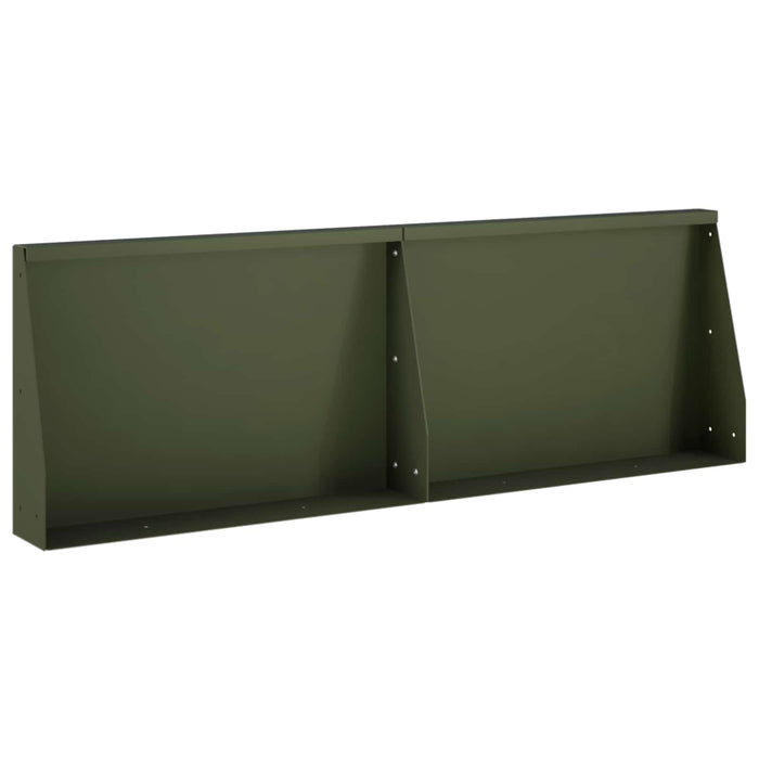 Zid de sprijin 2 buc. 60 x 12 x 40 cm Oțel Verde măsliniu WALTI