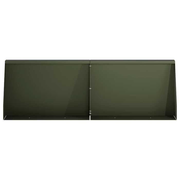 Zid de sprijin 2 buc. 60 x 12 x 40 cm Oțel Verde măsliniu WALTI