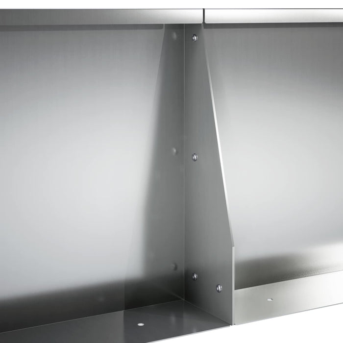 Zid de sprijin 2 buc. 60 x 12 x 40 cm Oțel Galvanizat Argintiu WALTI