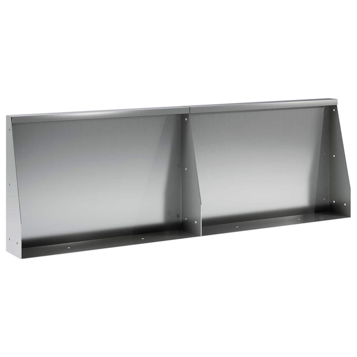 Zid de sprijin 2 buc. 60 x 12 x 40 cm Oțel Galvanizat Argintiu WALTI