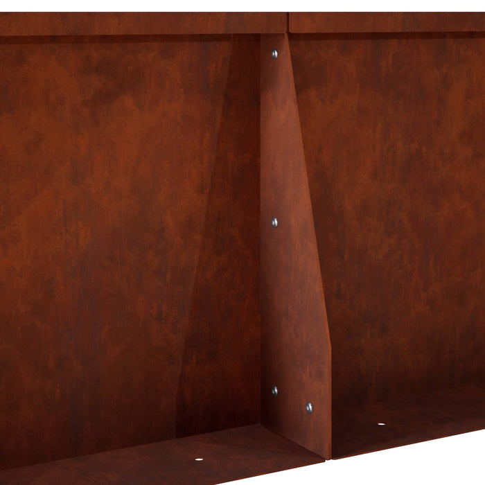Zid de sprijin 2 buc. 60 x 12 x 40 cm Ruginit WALTI