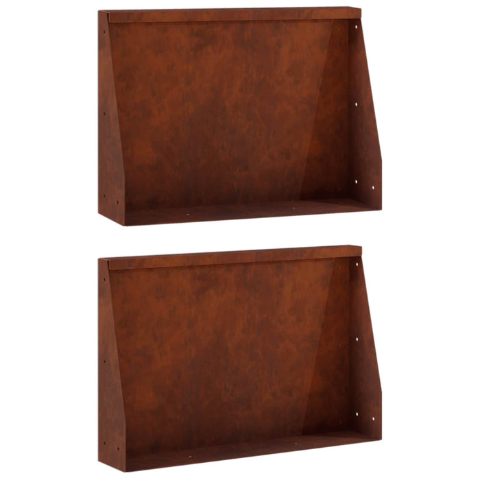 Zid de sprijin 2 buc. 60 x 12 x 40 cm Ruginit WALTI