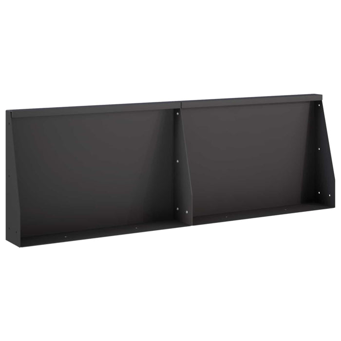 Zid de sprijin 2 buc. 60 x 12 x 50 cm Oțel Negru WALTI
