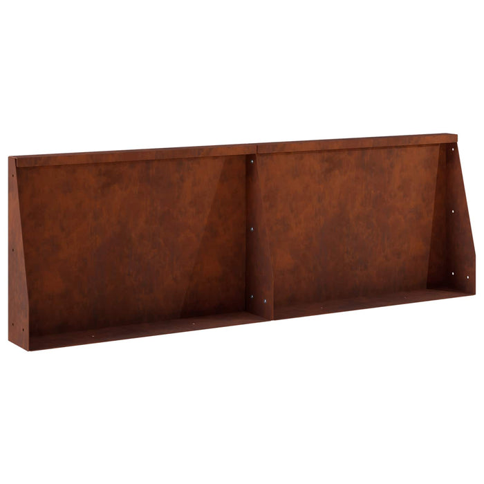 Zid de sprijin 2 buc. 60 x 12 x 50 cm Ruginit WALTI