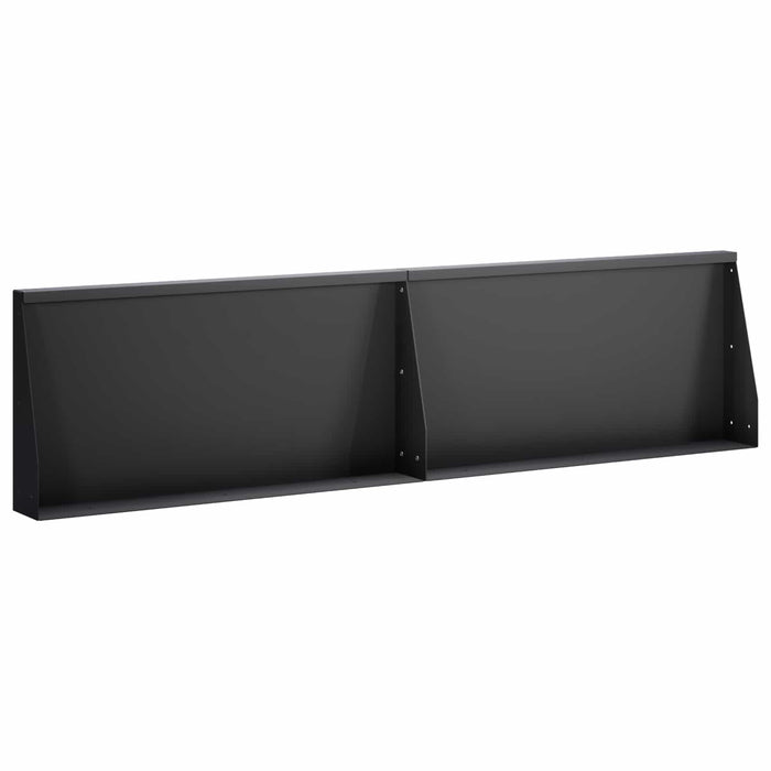 Zid de sprijin 2 buc. 80 x 12 x 30 cm Oțel Negru WALTI
