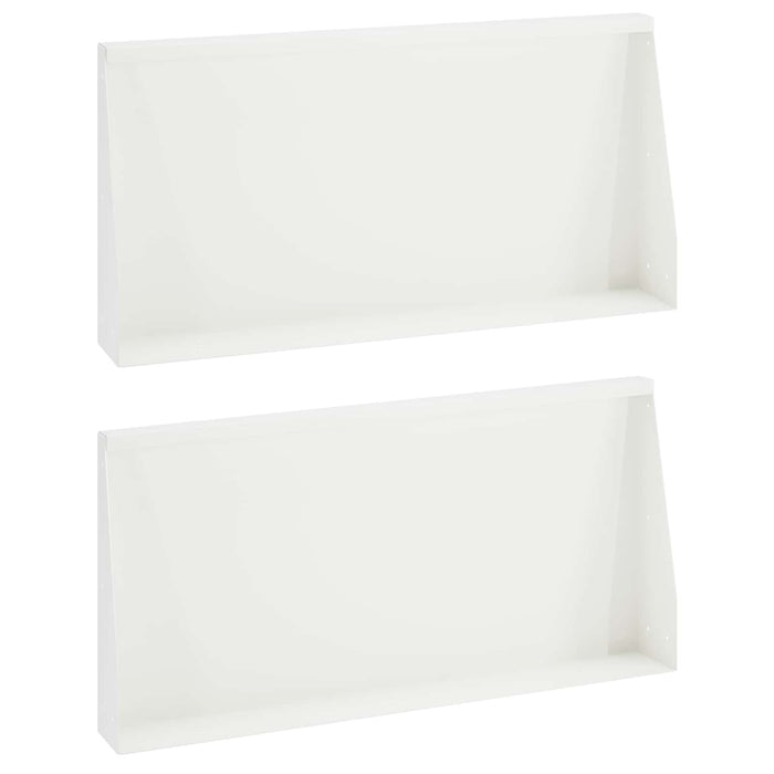 Zid de sprijin 2 buc. 80 x 12 x 30 cm Oțel Alb WALTI